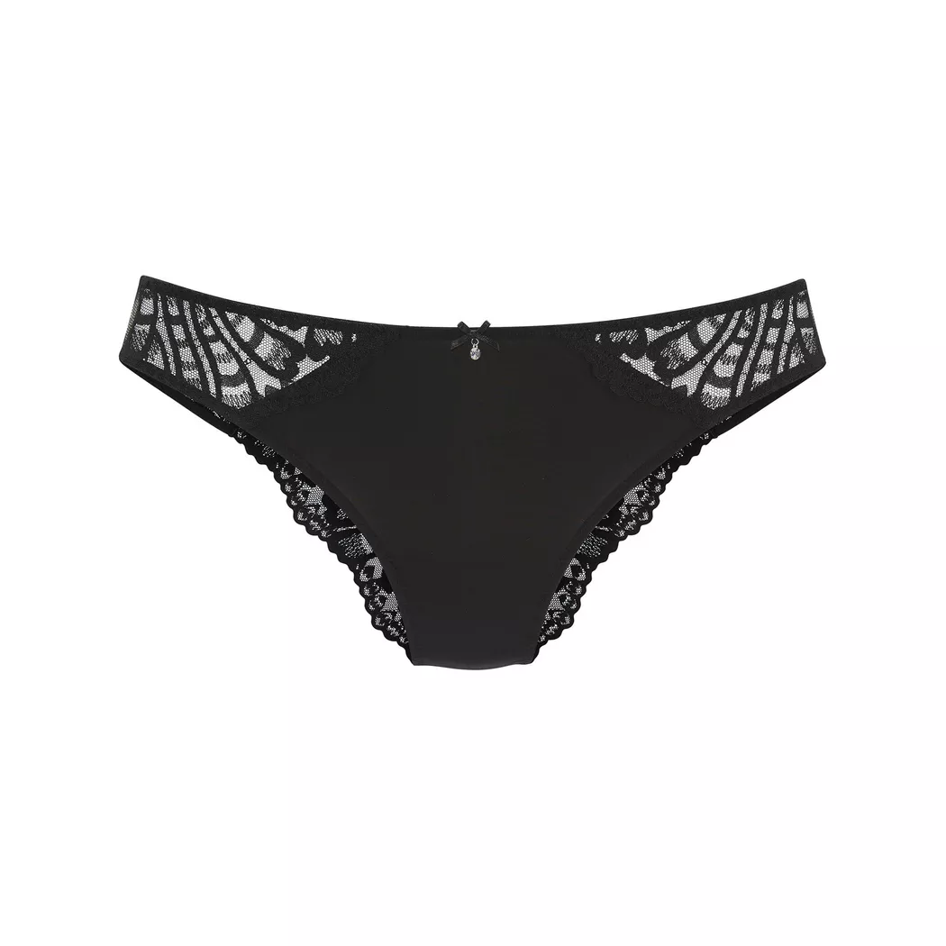 Lascana - Tanga, für Damen, Black, Größe 36