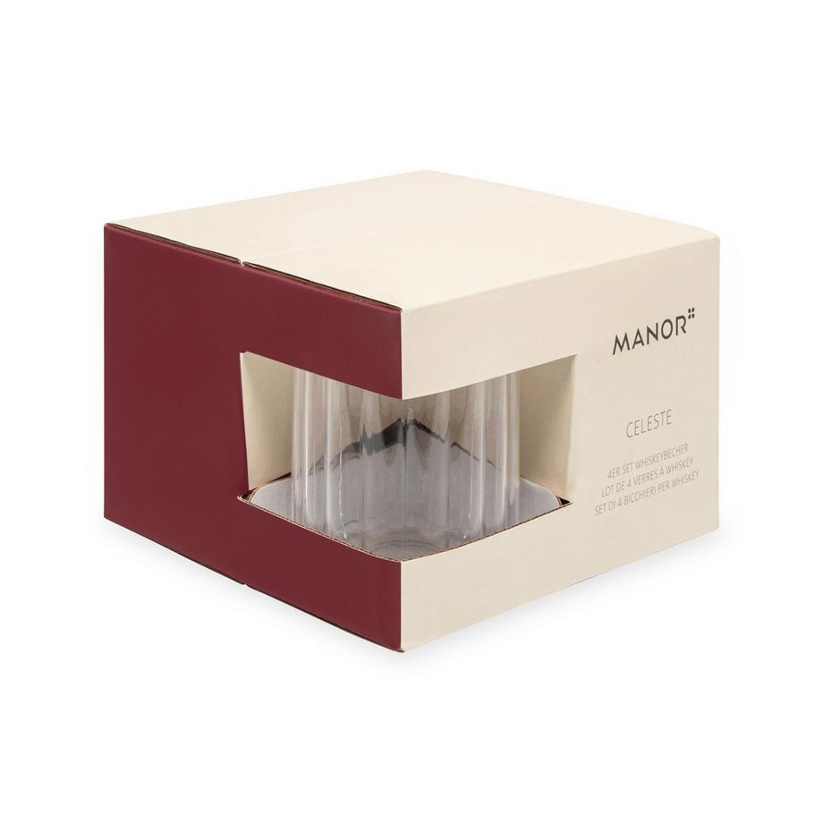 Manor Verre whisky, 4 pièces Celeste 