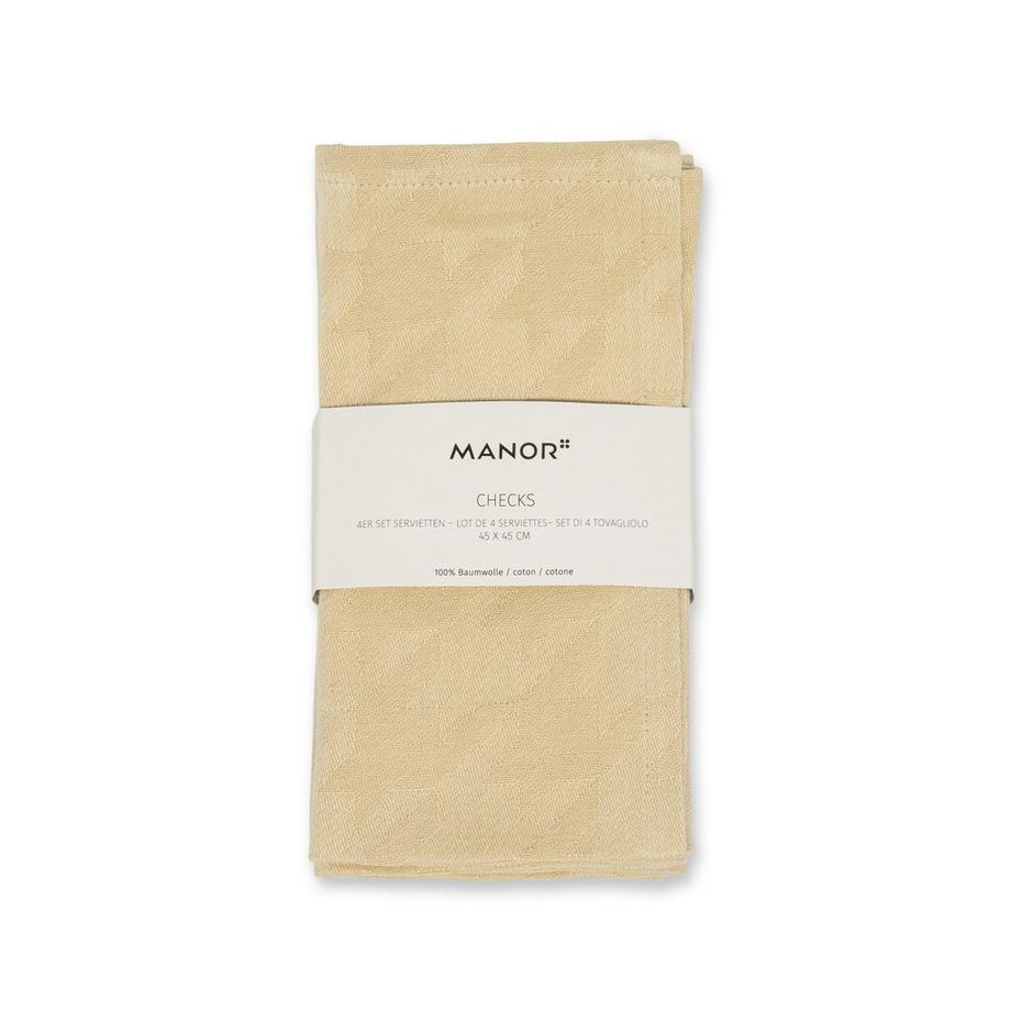 Manor Serviette de table, 4 pièces Checks 