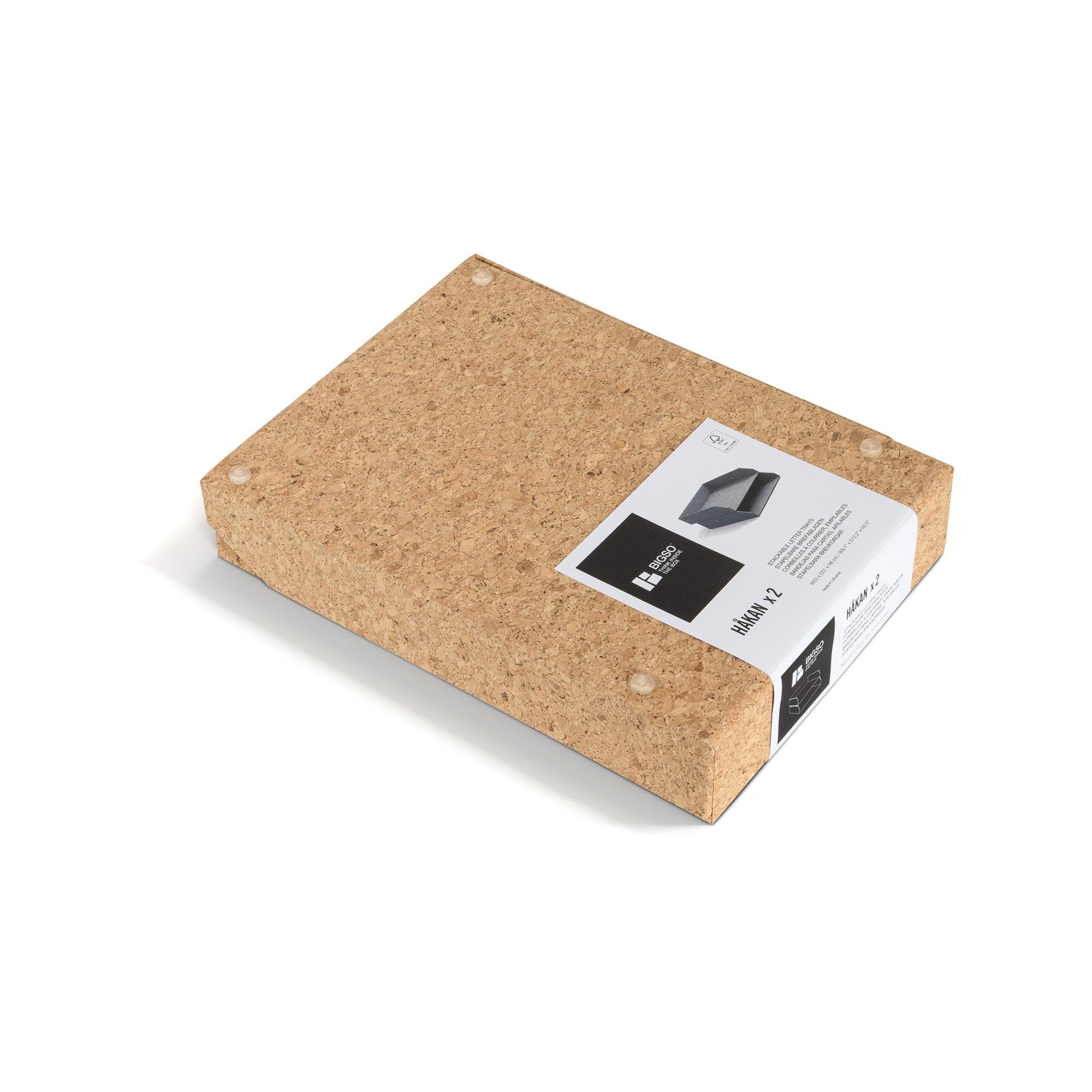 Bigso Box of Sweden Stapelbare Briefablagen, 2er-Satz Hakan 
