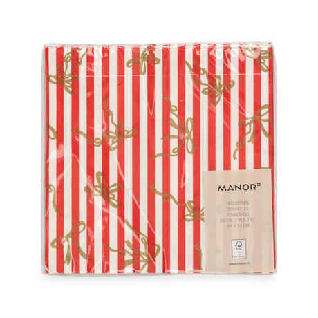 Manor Papierservietten, 20 Stück Ribbon 