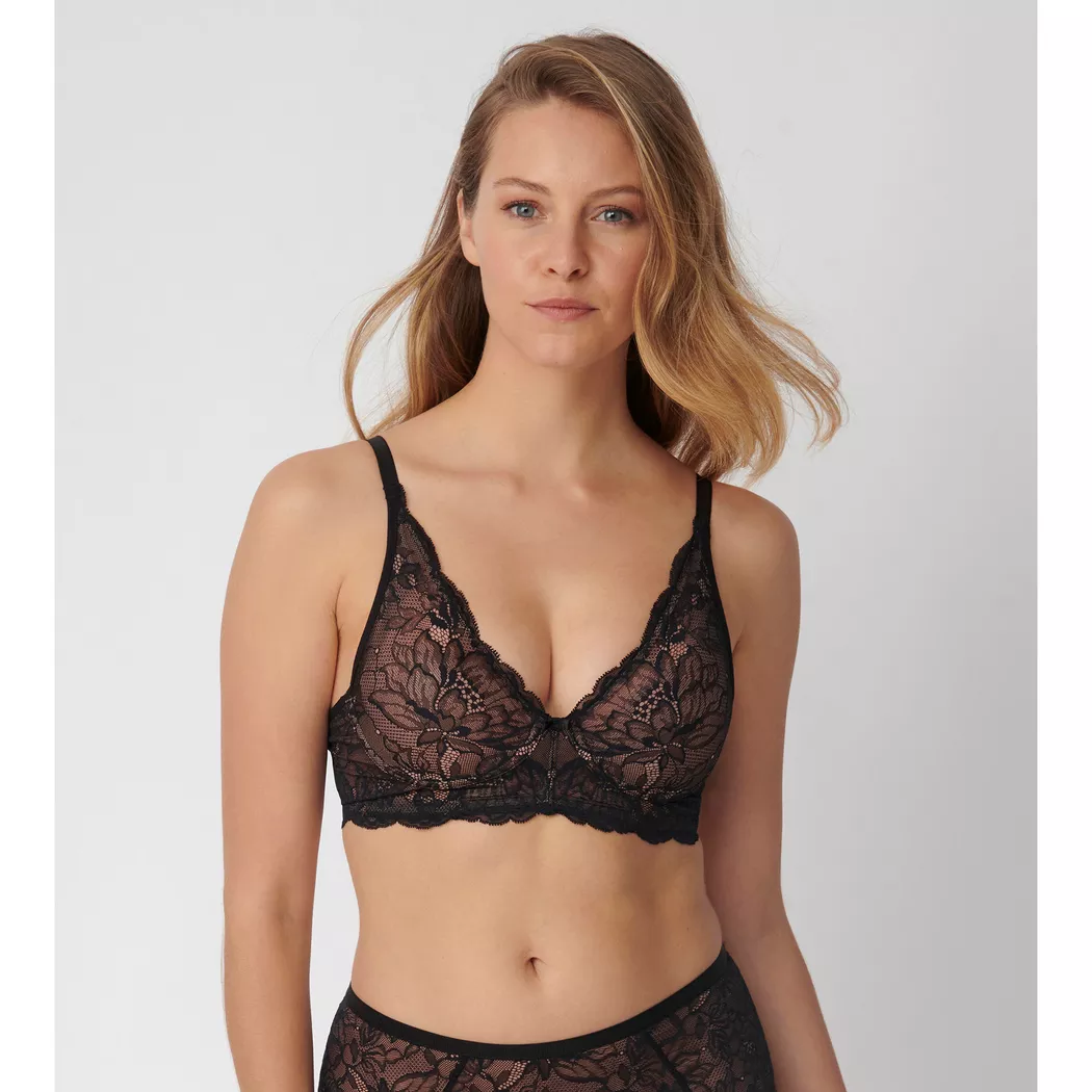 TRIUMPH BH ohne Bügel  MODERN SOFT+COTTON Schwarz schwarz   80D damen