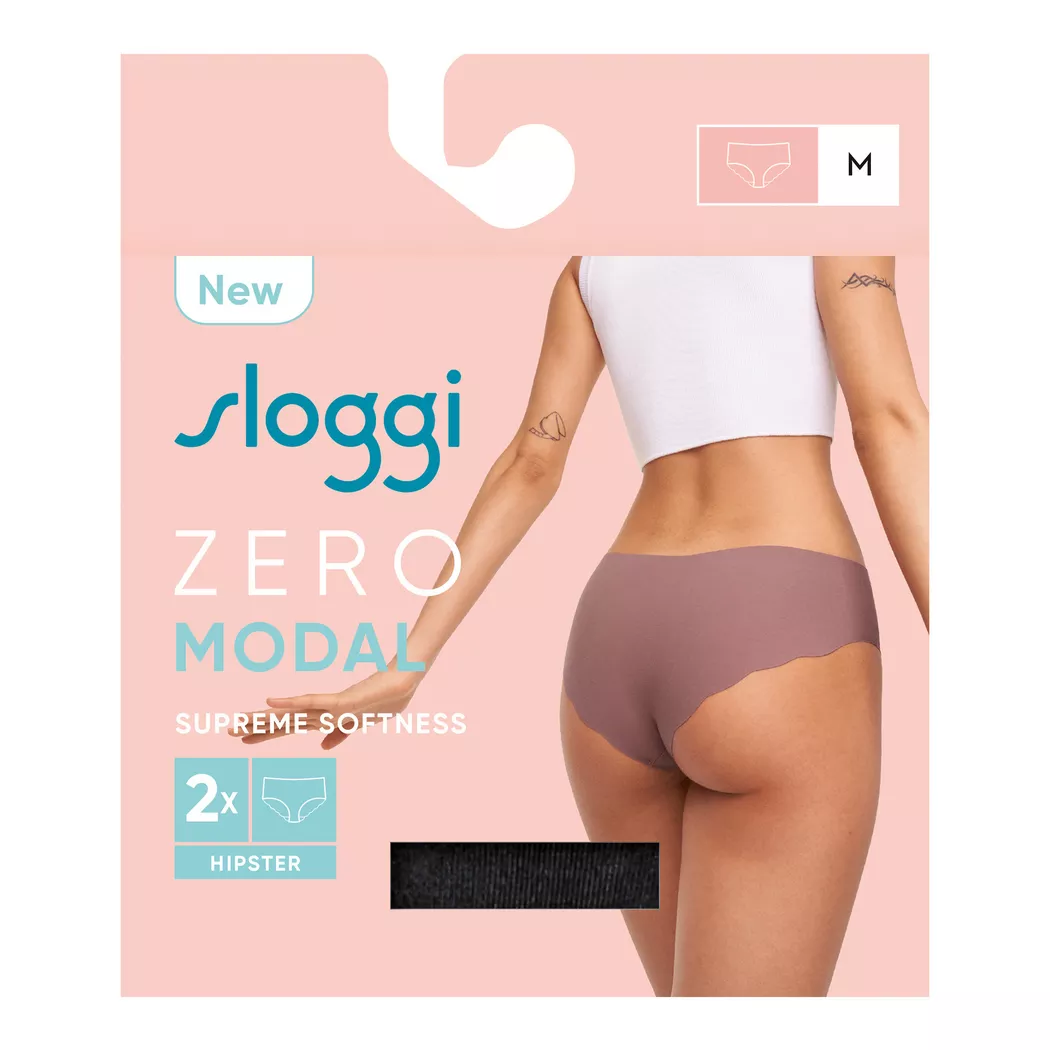 Hipster SLOGGI "ZERO Microfibre 2.0", Damen, Gr. XL, schwarz, Single Jersey, Obermaterial: 76% Polyamid, 24% Elasthan, körpernah, Unterhosen, nahtlos, unsichtbar, ultraleichte Mikrofaser 2
