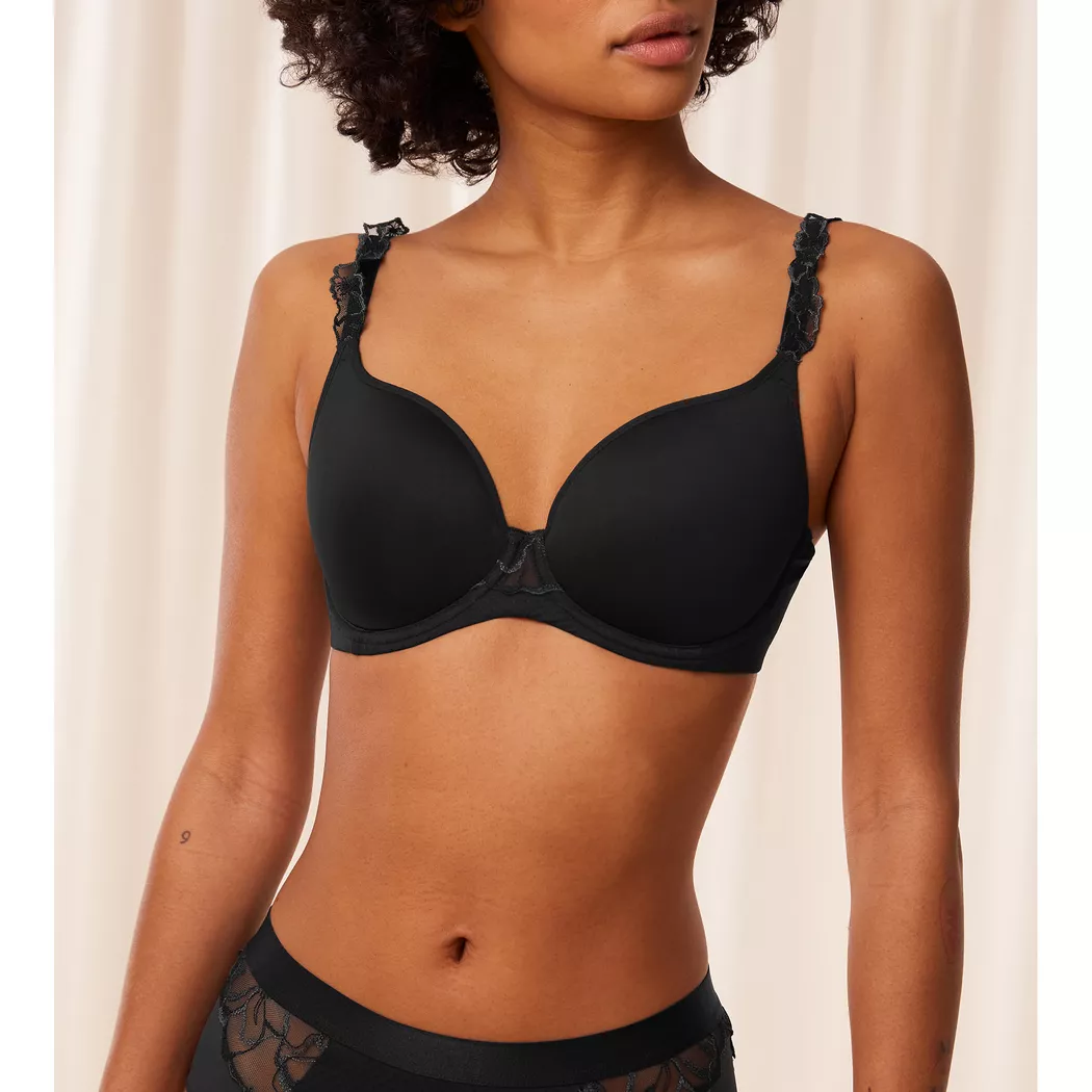 Bügel-BH TRIUMPH "Modern Finesse WP", Damen, Gr. 80, Cup F, schwarz, Microtouch, Obermaterial: 69% Polyester, 16% Polyamid, 15% Elasthan, BHs Bügel-BH, mit Spitzendetails, leicht gepolsterte Cups, verstellbare Träger