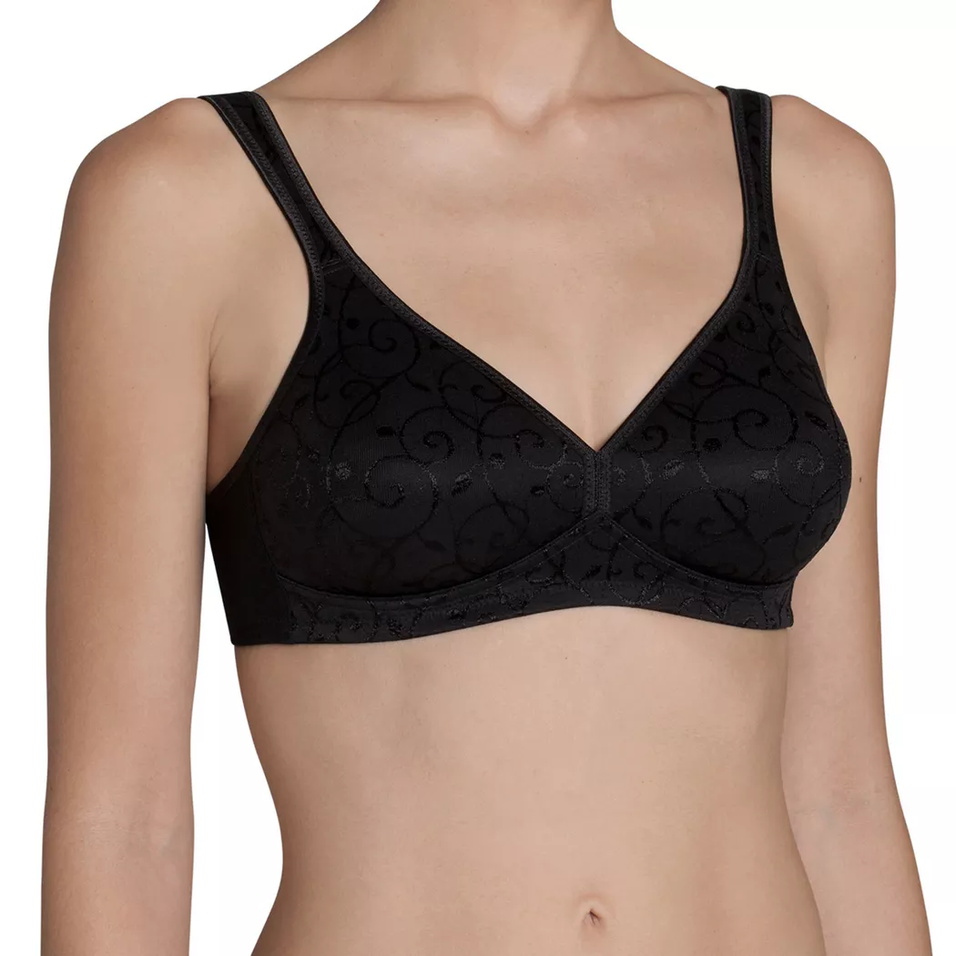 Bügelloser BH TRIUMPH, Damen, Gr. 80, Cup C, schwarz, 38% Polyamid, 35% Baumwolle, 22% Elasthan, 5% Polyester, BHs