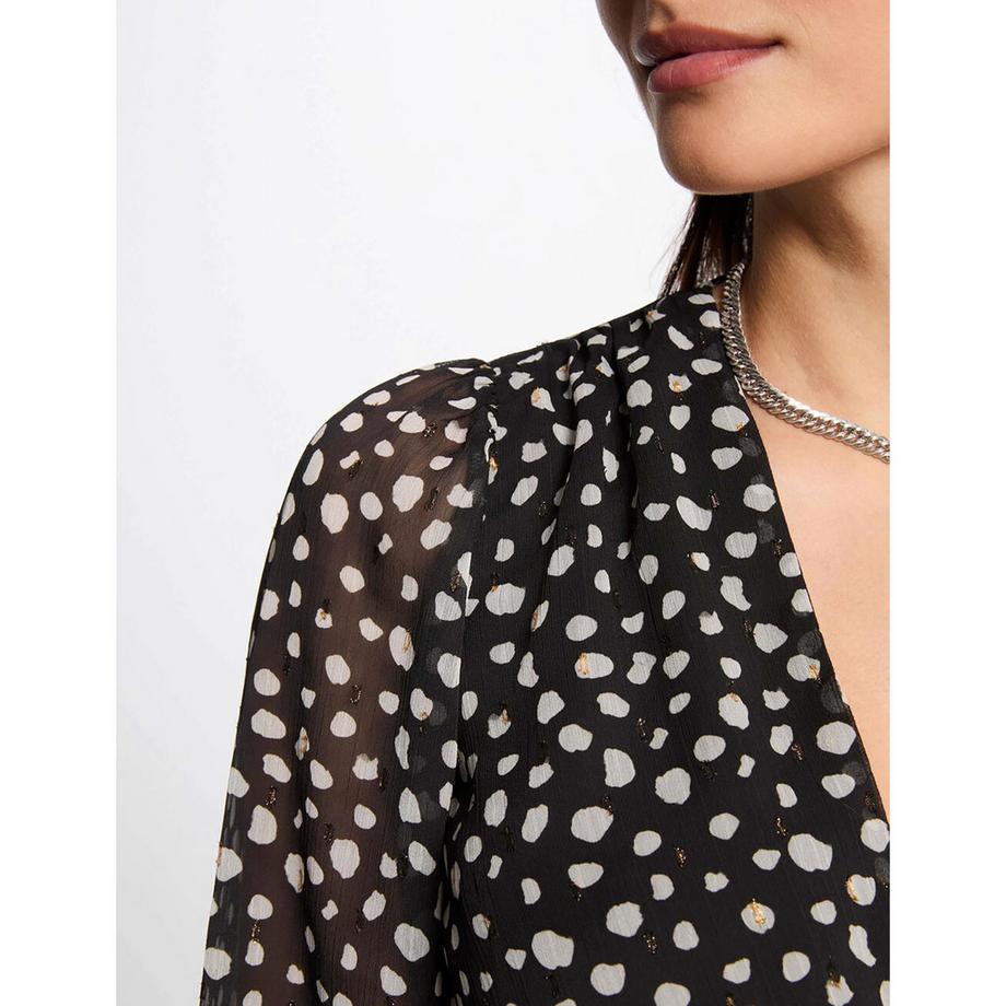 MORGAN Robe Mini Évasée à Pois  