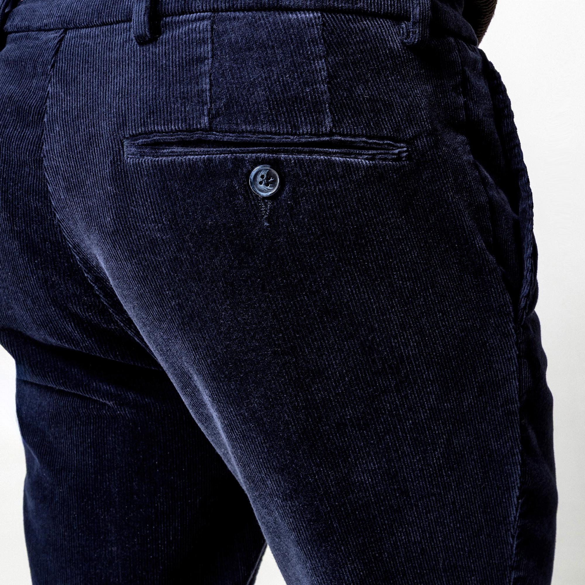 Manor Man Pantalon en velours côtelé Slim Fit  