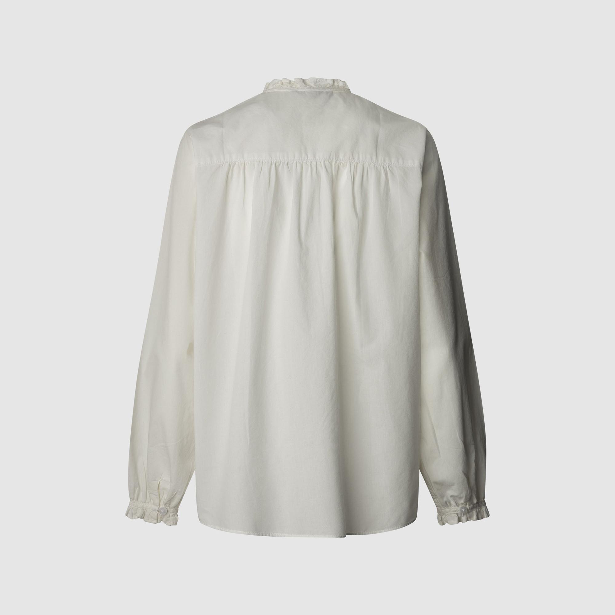 Pepe Jeans London Langarm Rüschen Stehkragen Bluse  