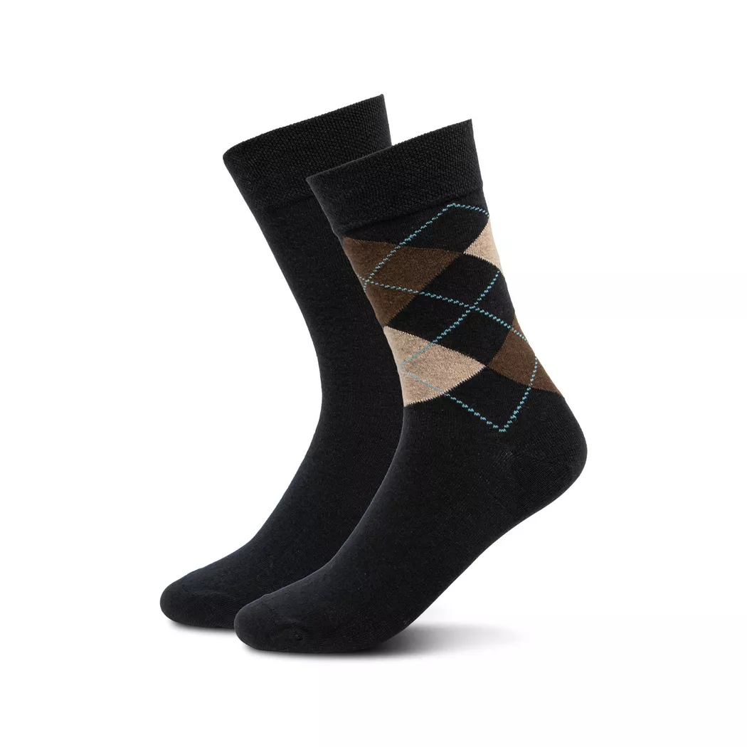 Manor Man - Duopack, wadenlange Socken, für Herren, Dunkelblau, Größe 39-42
