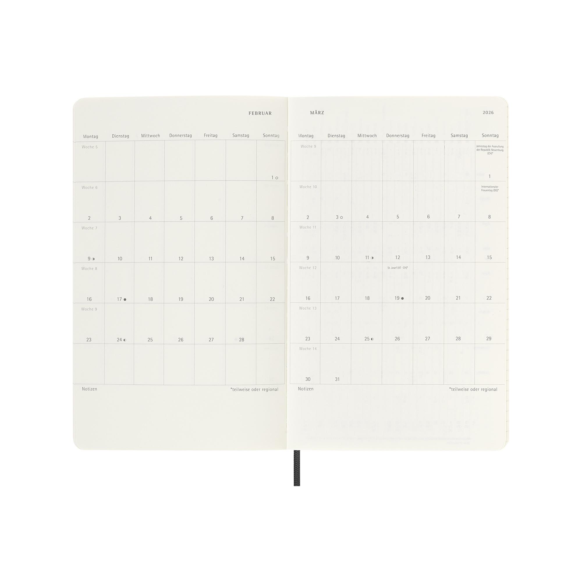 MOLESKINE Wochenplaner 2026 