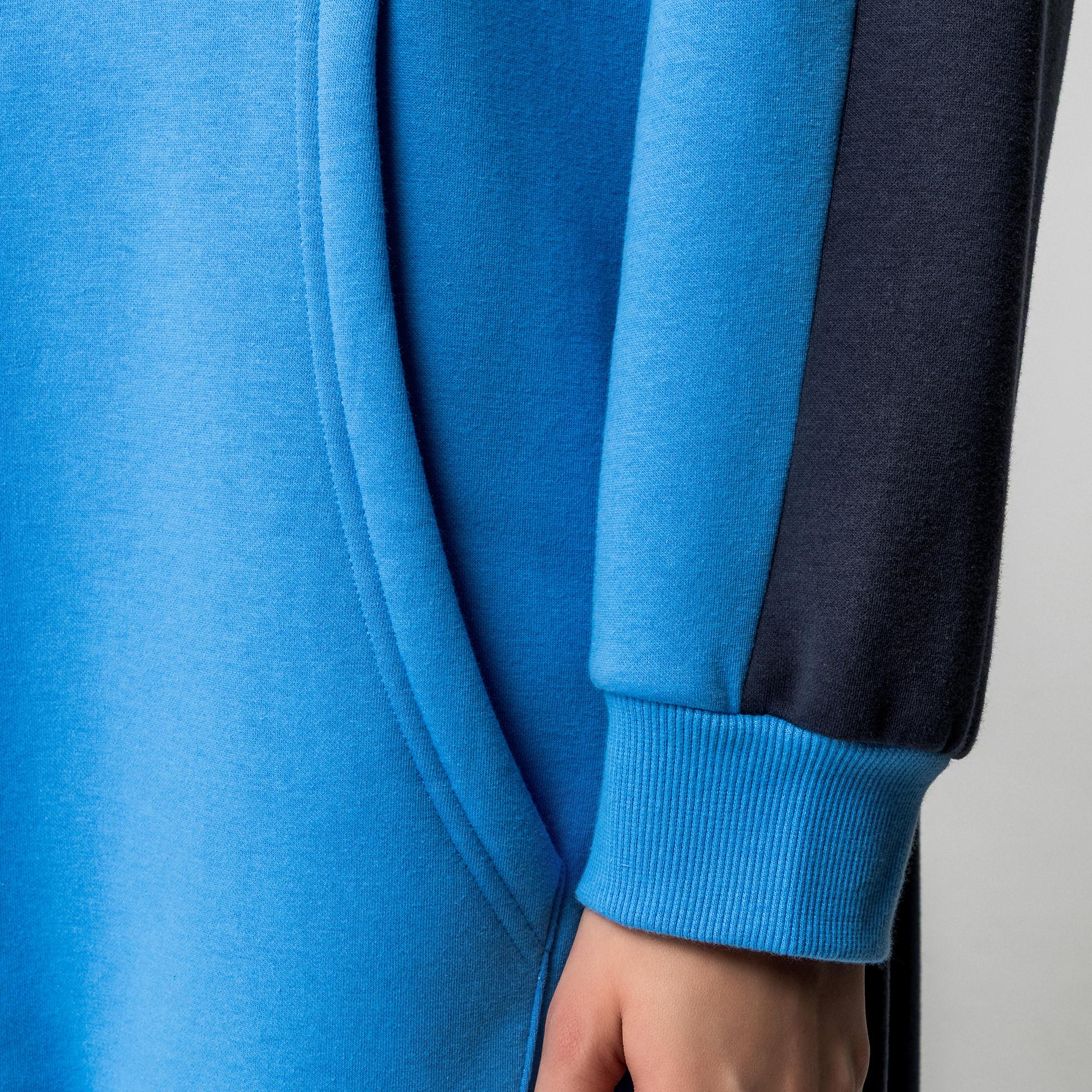 Manor Woman Abito Midi Hoodie Bicolore  