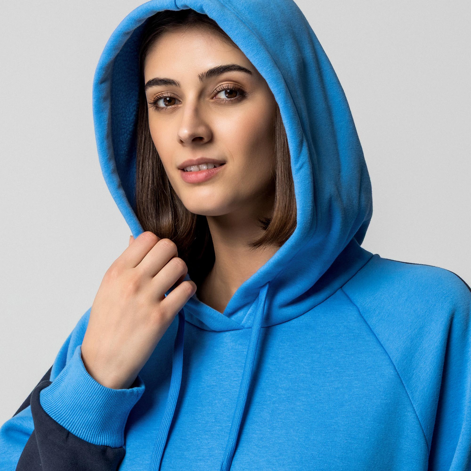 Manor Woman Abito Midi Hoodie Bicolore  