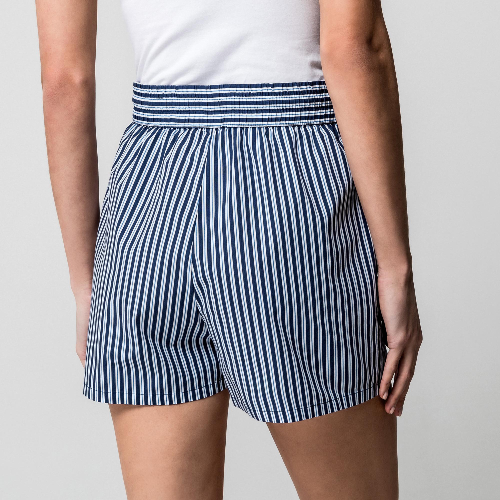 Manor Woman Pantaloncini a Righe con Coulisse  