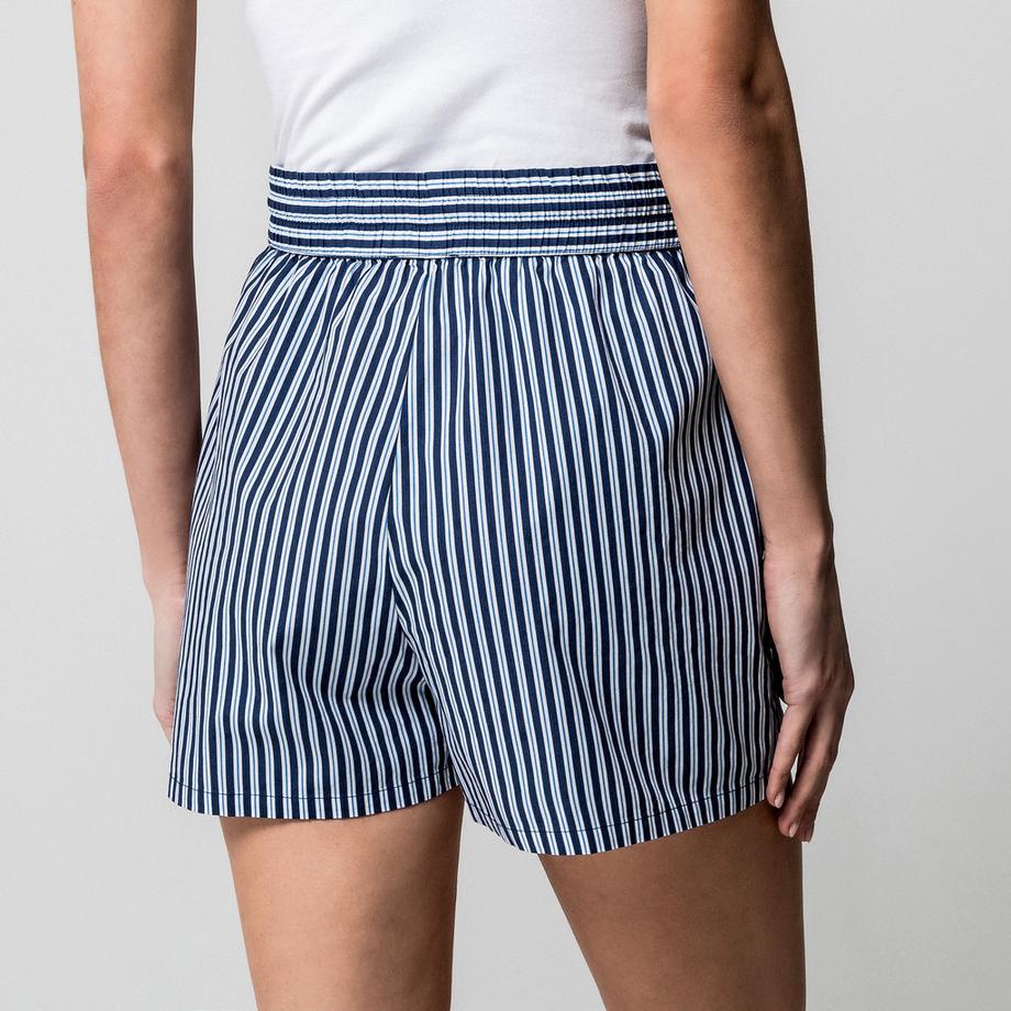 Manor Woman Gestreifte Shorts mit Tunnelzug  