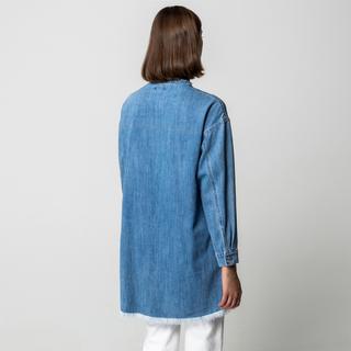 Manor Woman Denim Overshirt mit Stehkragen  