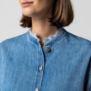 Manor Woman Denim Overshirt mit Stehkragen  