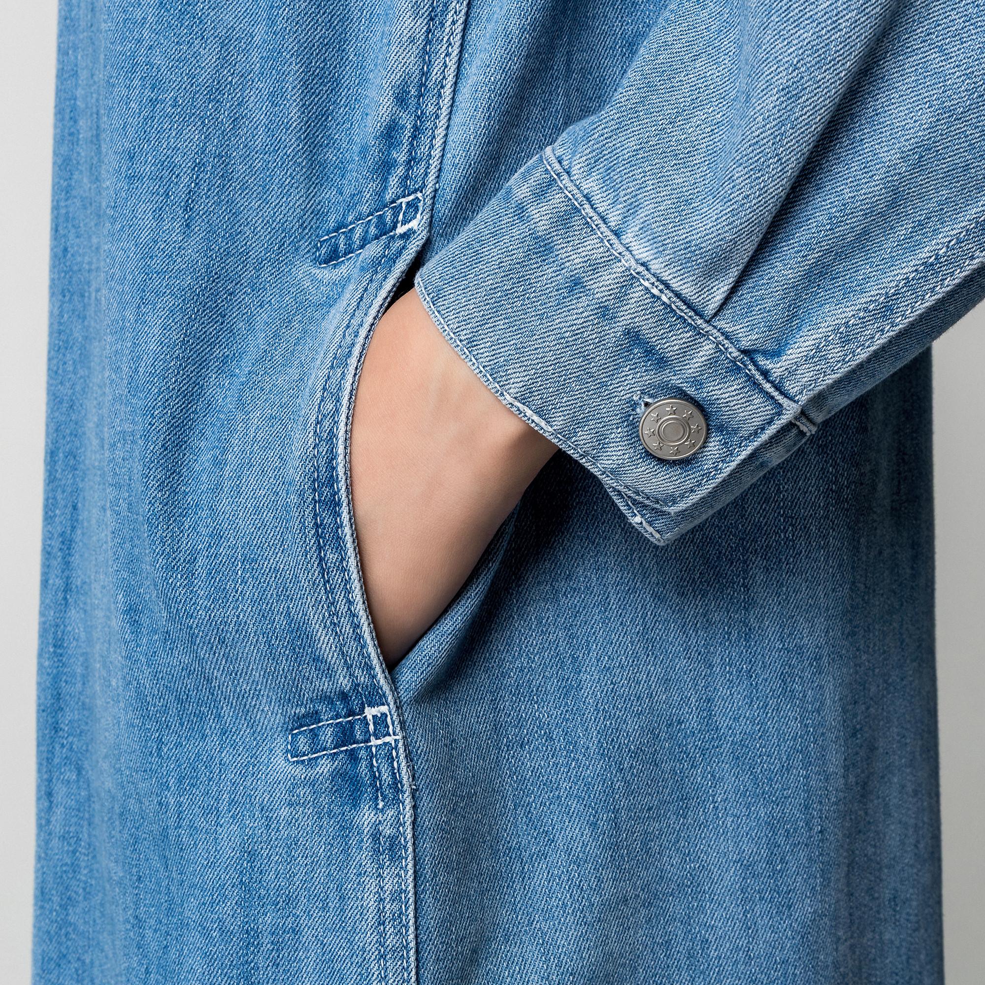 Manor Woman Denim Overshirt mit Stehkragen  