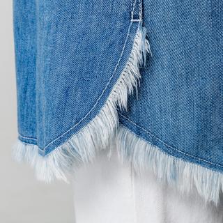 Manor Woman Denim Overshirt mit Stehkragen  