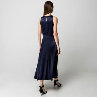 Manor Woman Ärmelloses Satin Midikleid mit Volants  