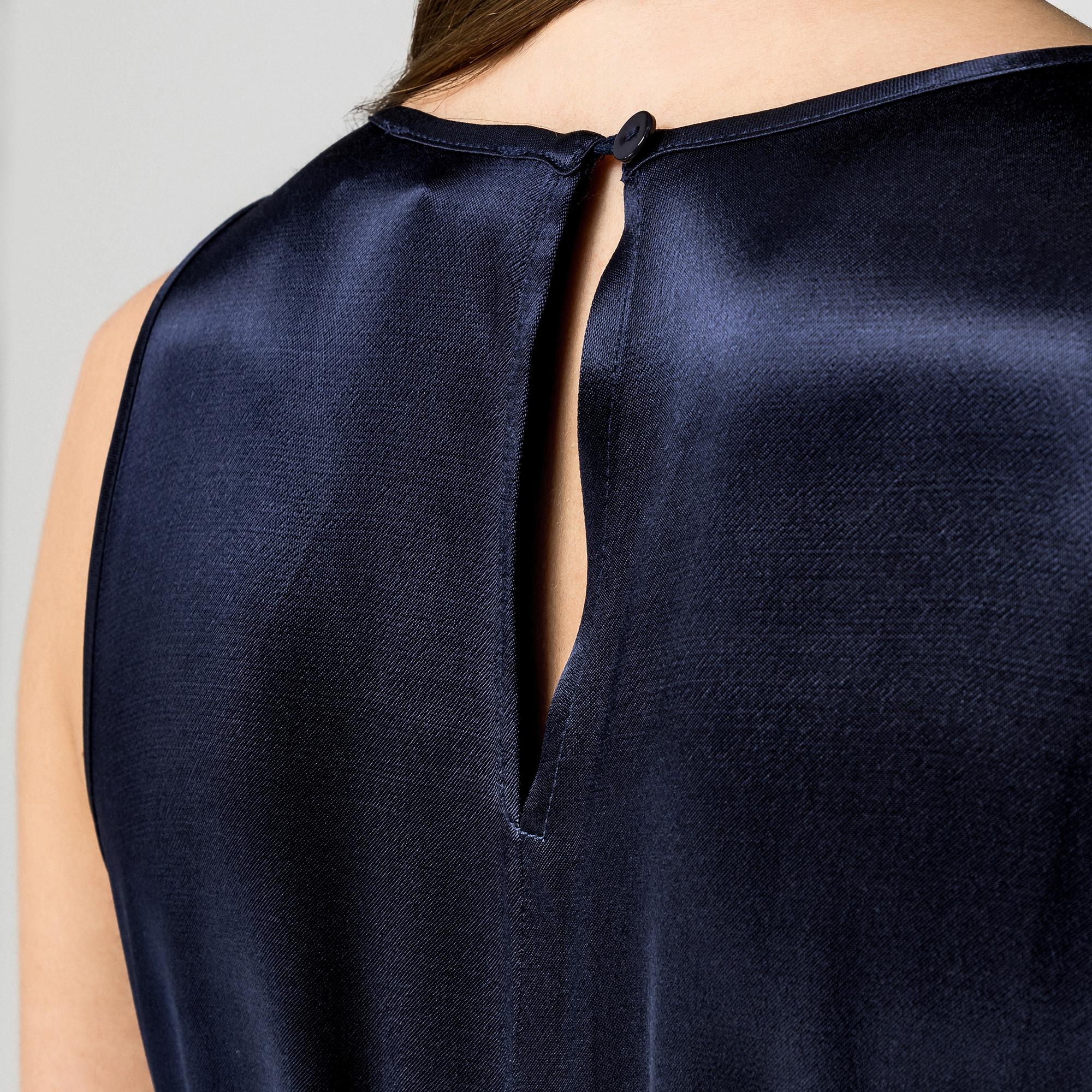 Manor Woman Ärmelloses Satin Midikleid mit Volants  