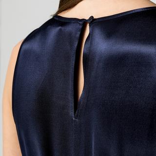 Manor Woman Ärmelloses Satin Midikleid mit Volants  