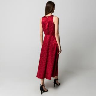 Manor Woman Abito Midi Raso Jacquard Slim Fit  