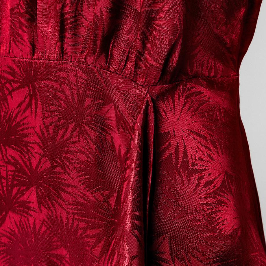 Manor Woman Abito Midi Raso Jacquard Slim Fit  