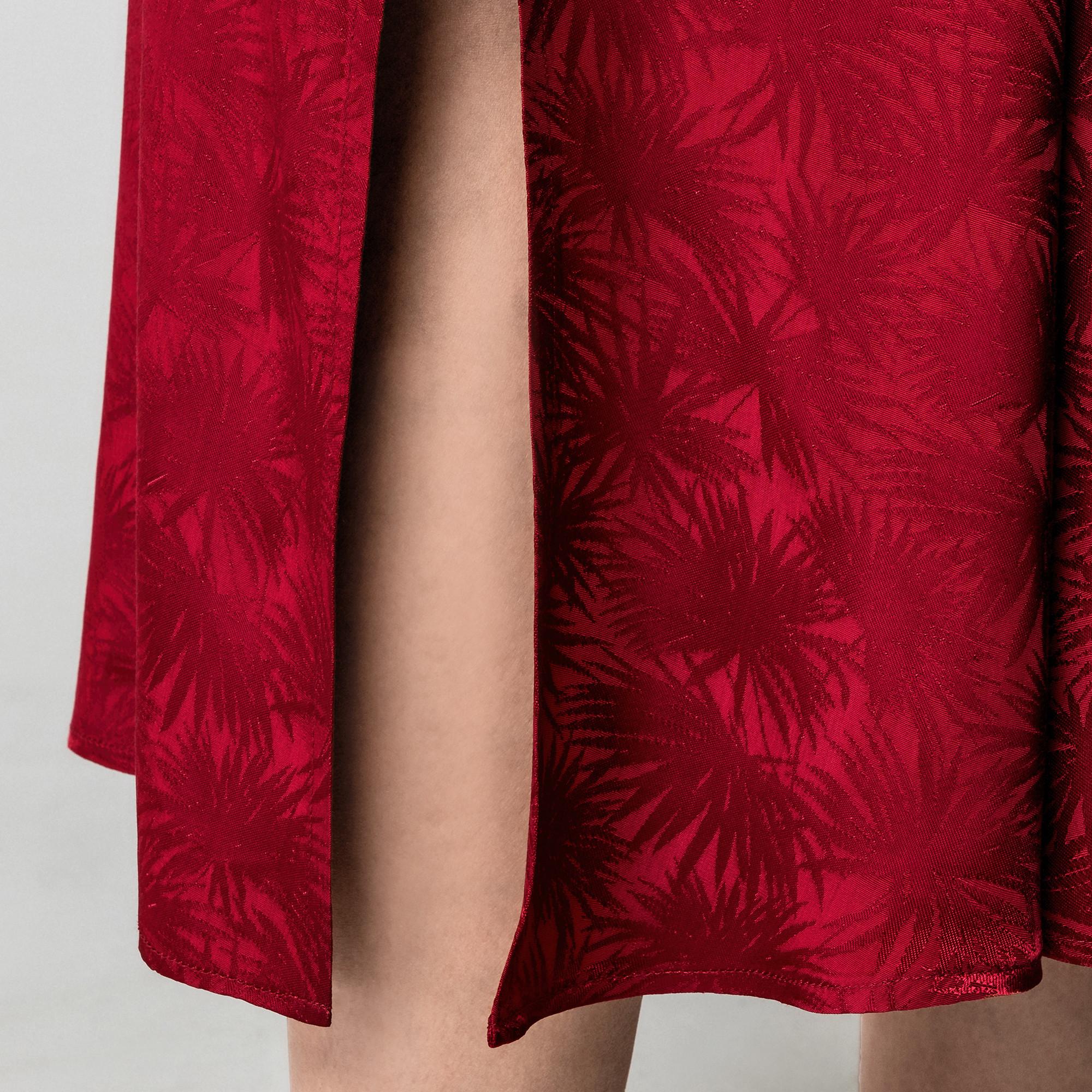 Manor Woman Abito Midi Raso Jacquard Slim Fit  