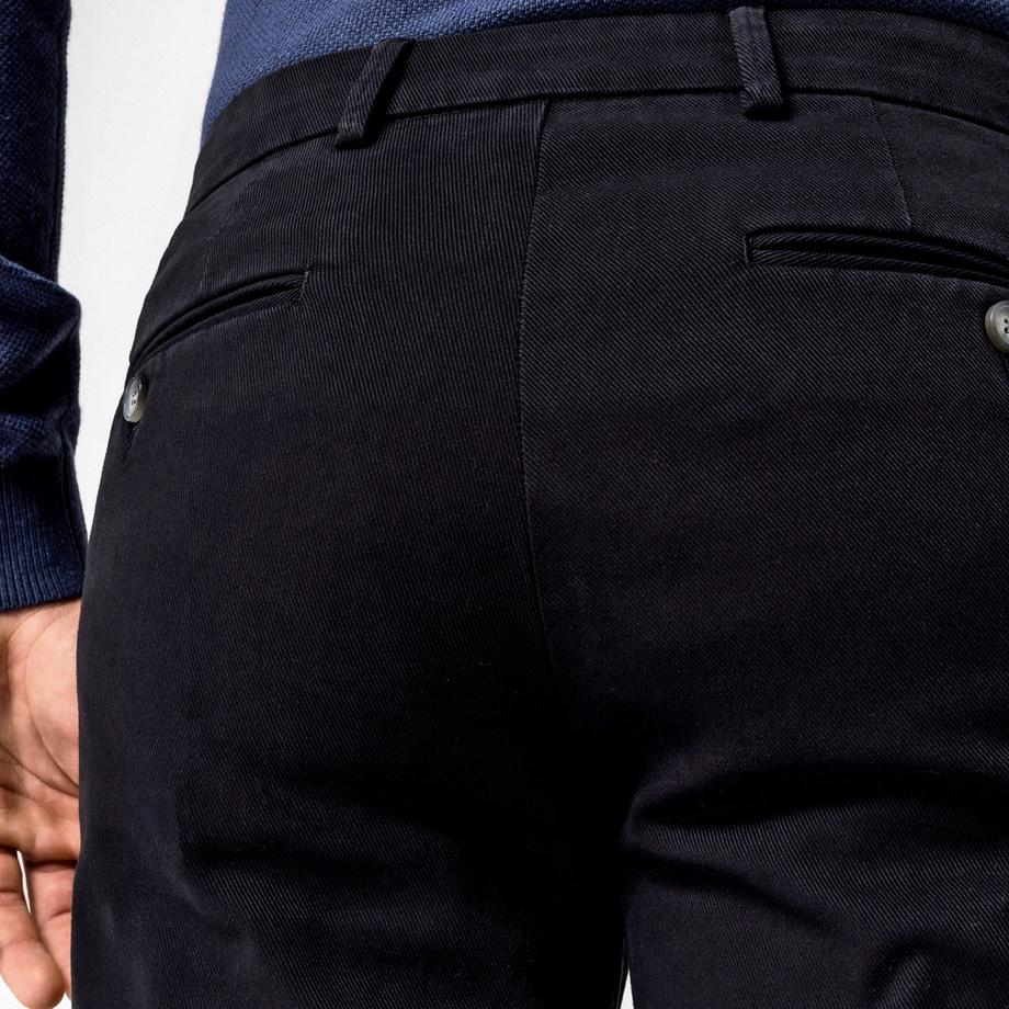 Manor Man Pantalon en tissu Slim Fit pour homme  