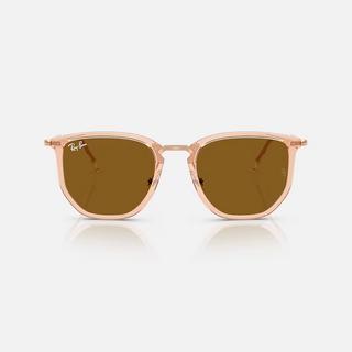 Ray Ban RB4451 Rechteckige Sonnenbrille Transparent Beige  