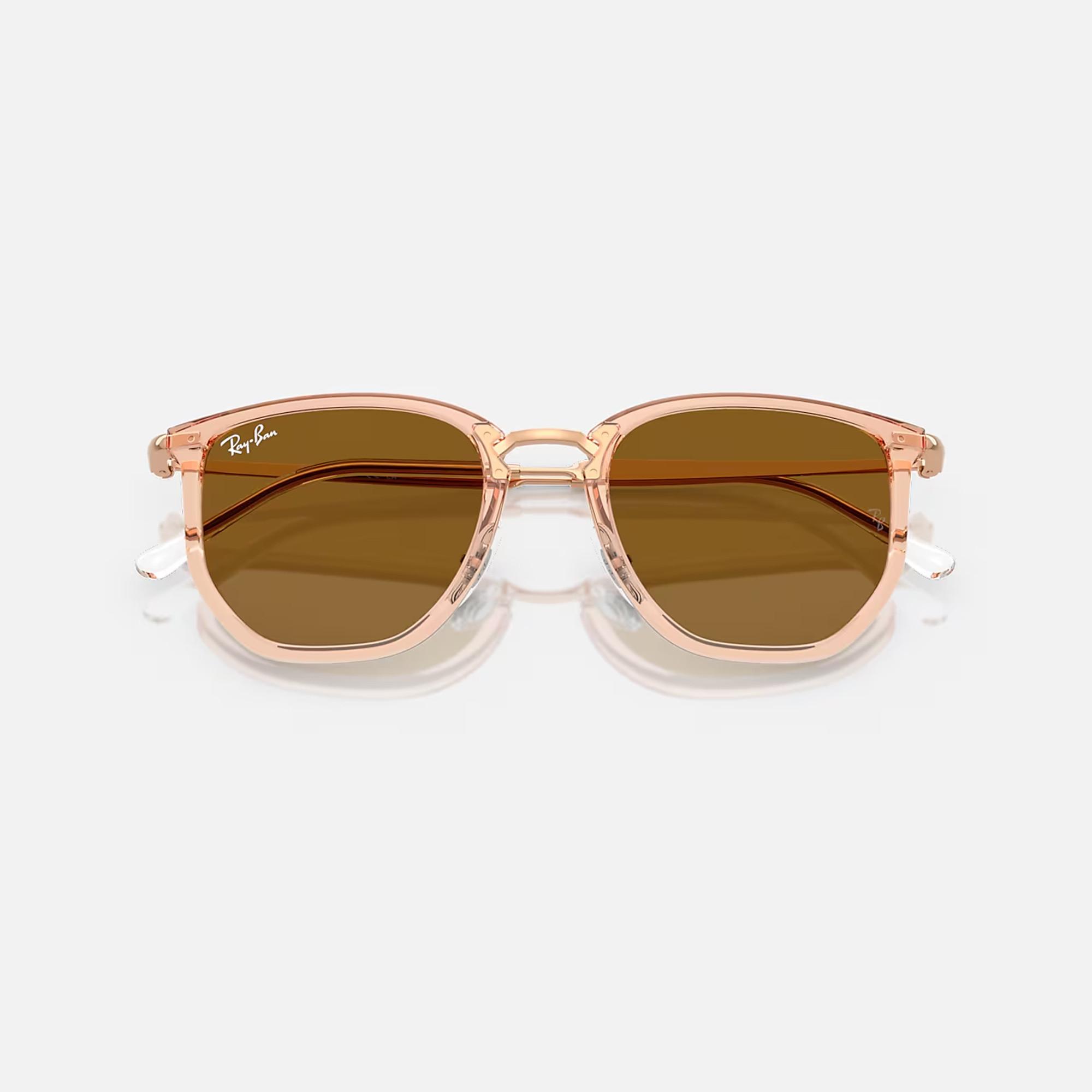Ray Ban RB4451 Rechteckige Sonnenbrille Transparent Beige  