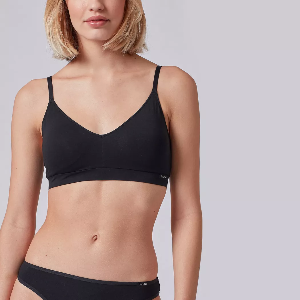 SKINY Bustier COTTON ESSENTIALS black schwarz | 42