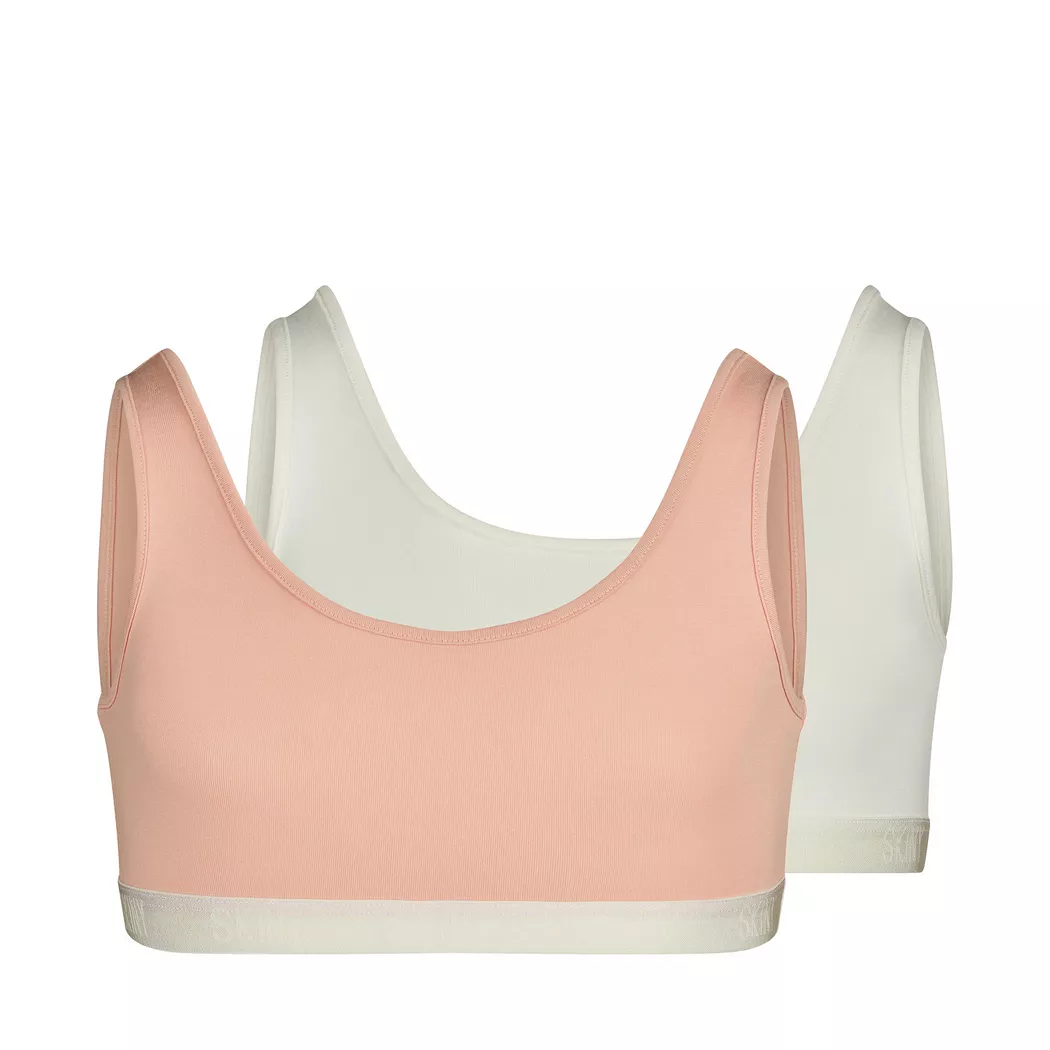 Skiny - BH für Teenager, Teenager BH 2er-Pack Gemustert, 140, Perle
