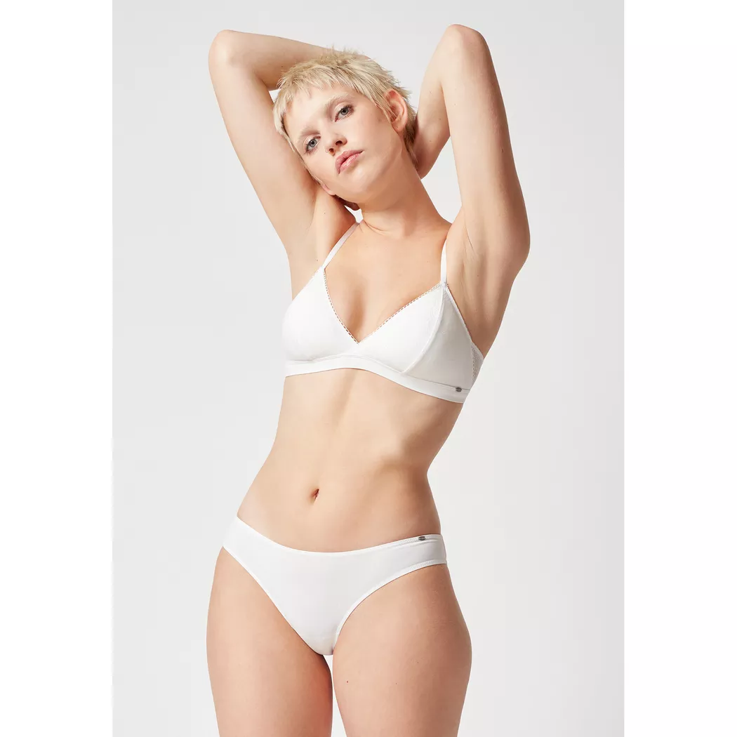 Skiny - Bügelloser Triangel BH mit herausnehmbaren Schalen, für Damen, Offwhite, Größe 36/CD