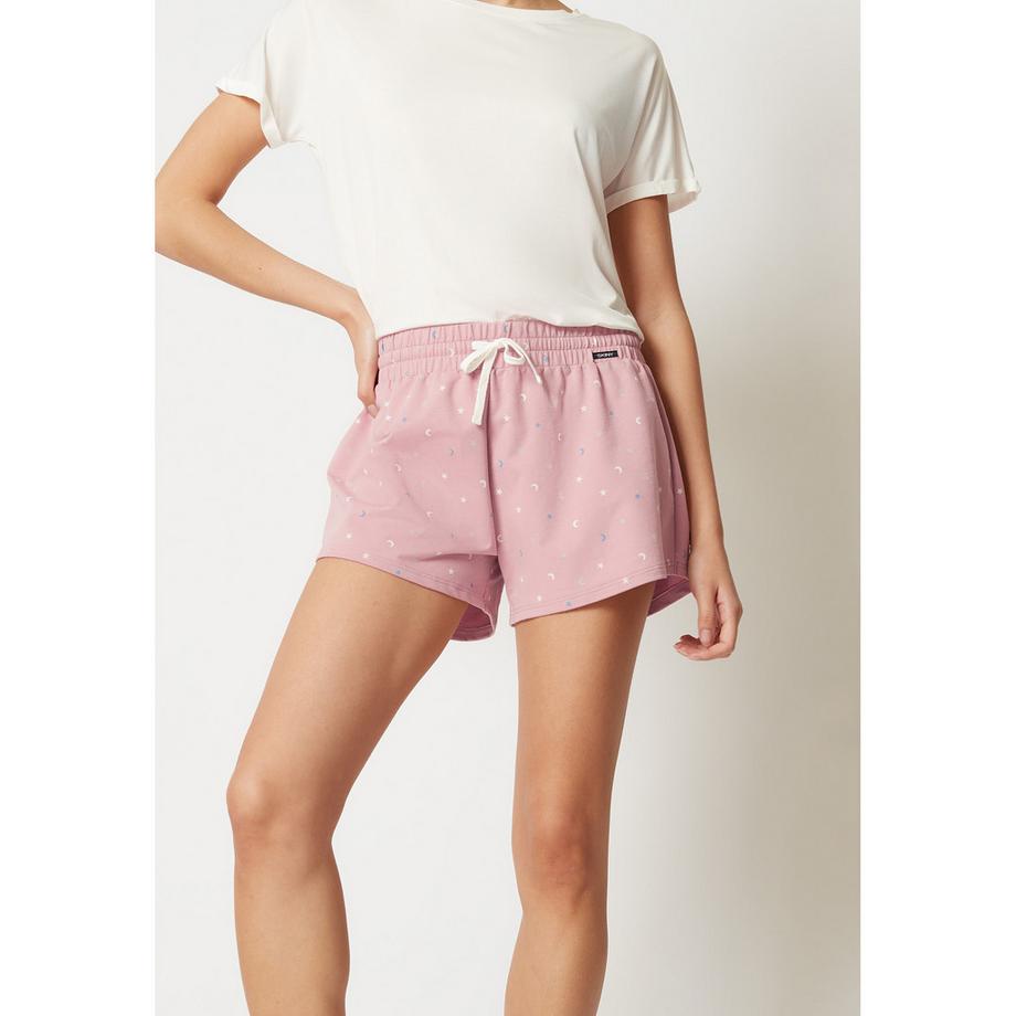 Skiny EveryNight Mix&Match Shorts mit Mond- und Sternenprint  