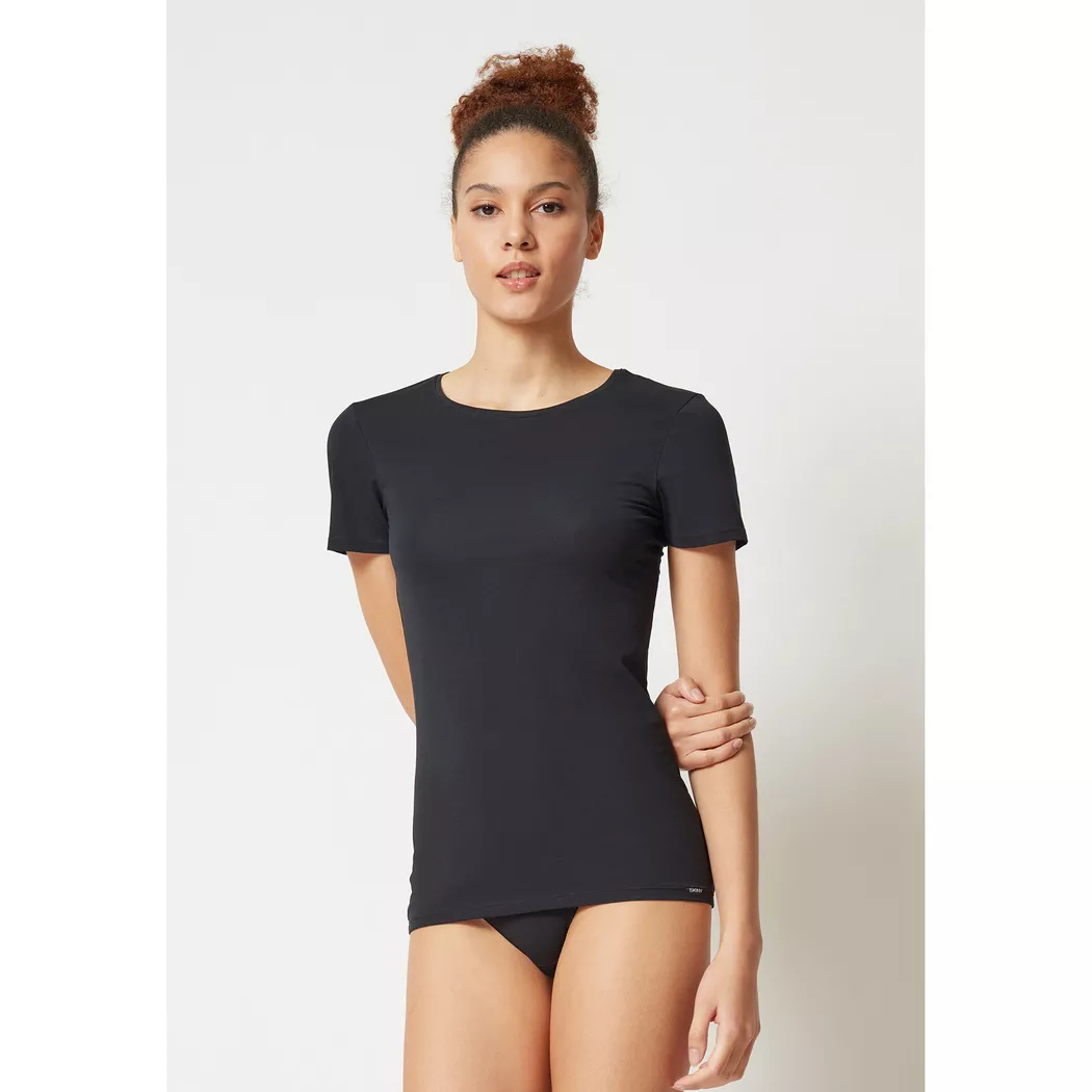 SKINY T-Shirt COTTON ESSENTIALS schwarz   40 damen