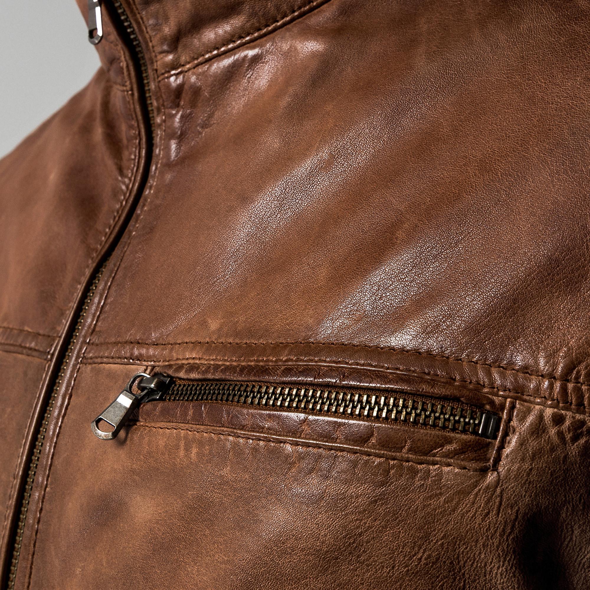 Manor Man Lederjacke Regular Fit  