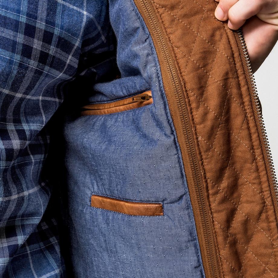 Manor Man Veste en cuir Regular Fit  