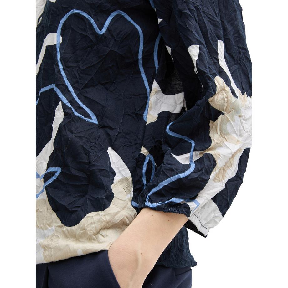TOM TAILOR Camicetta Henley Fantasia Maniche 3/4  