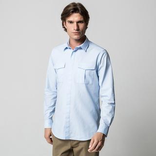 Manor Man Classic Fit Langarmhemd mit Brusttaschen  