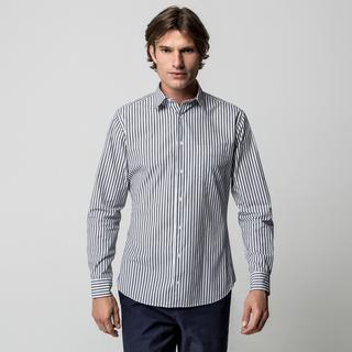 Manor Man Gestreiftes Langarm Modern Fit Hemd  