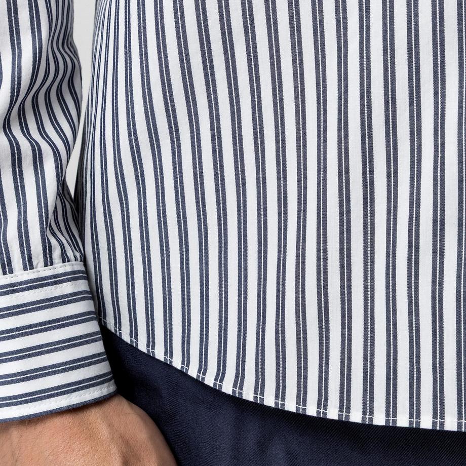 Manor Man Gestreiftes Langarm Modern Fit Hemd  