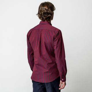 Manor Man Gestreiftes Langarmhemd Slim Fit  