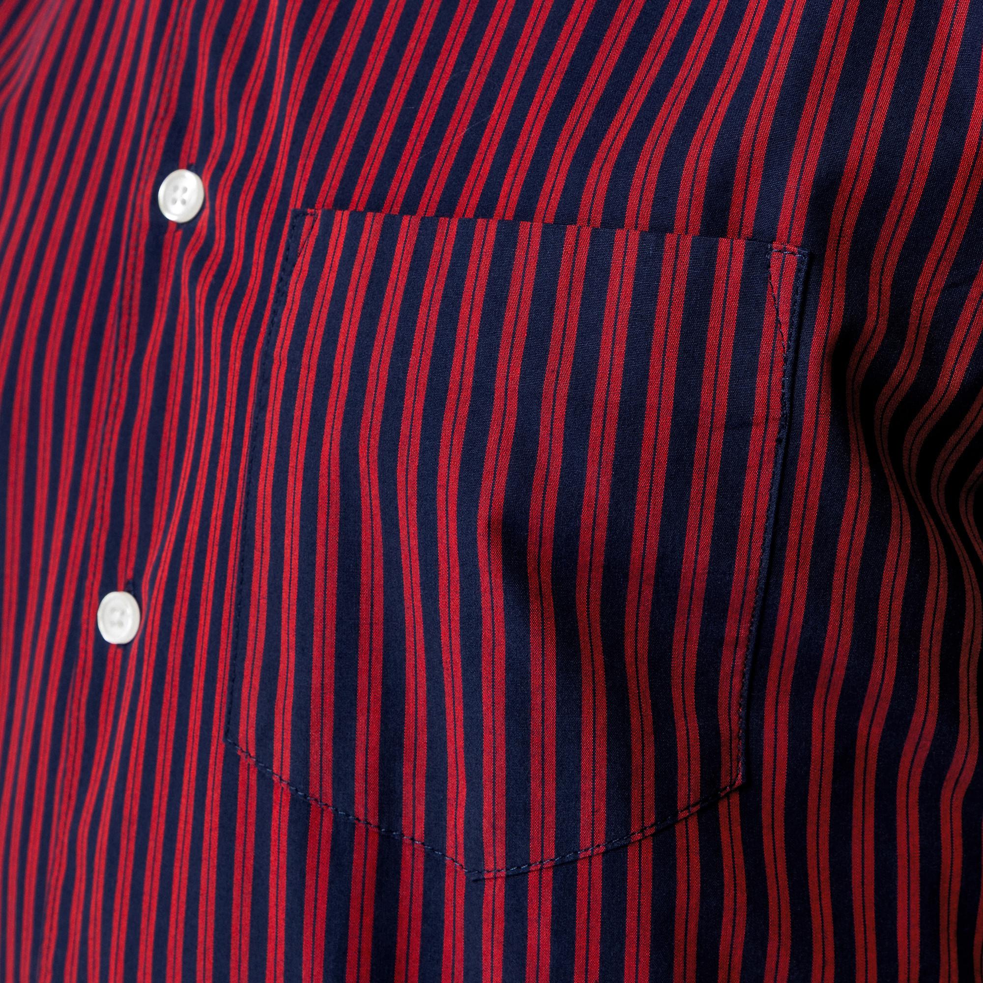 Manor Man Gestreiftes Langarmhemd Slim Fit  