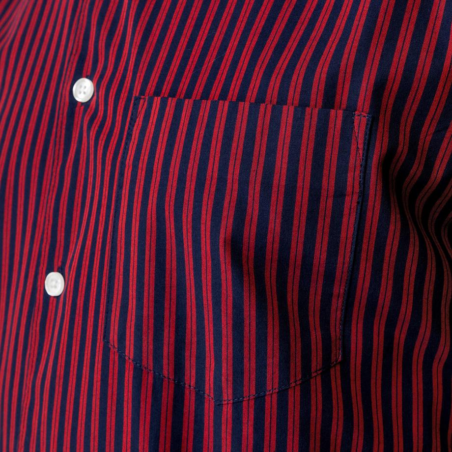 Manor Man Gestreiftes Langarmhemd Slim Fit  