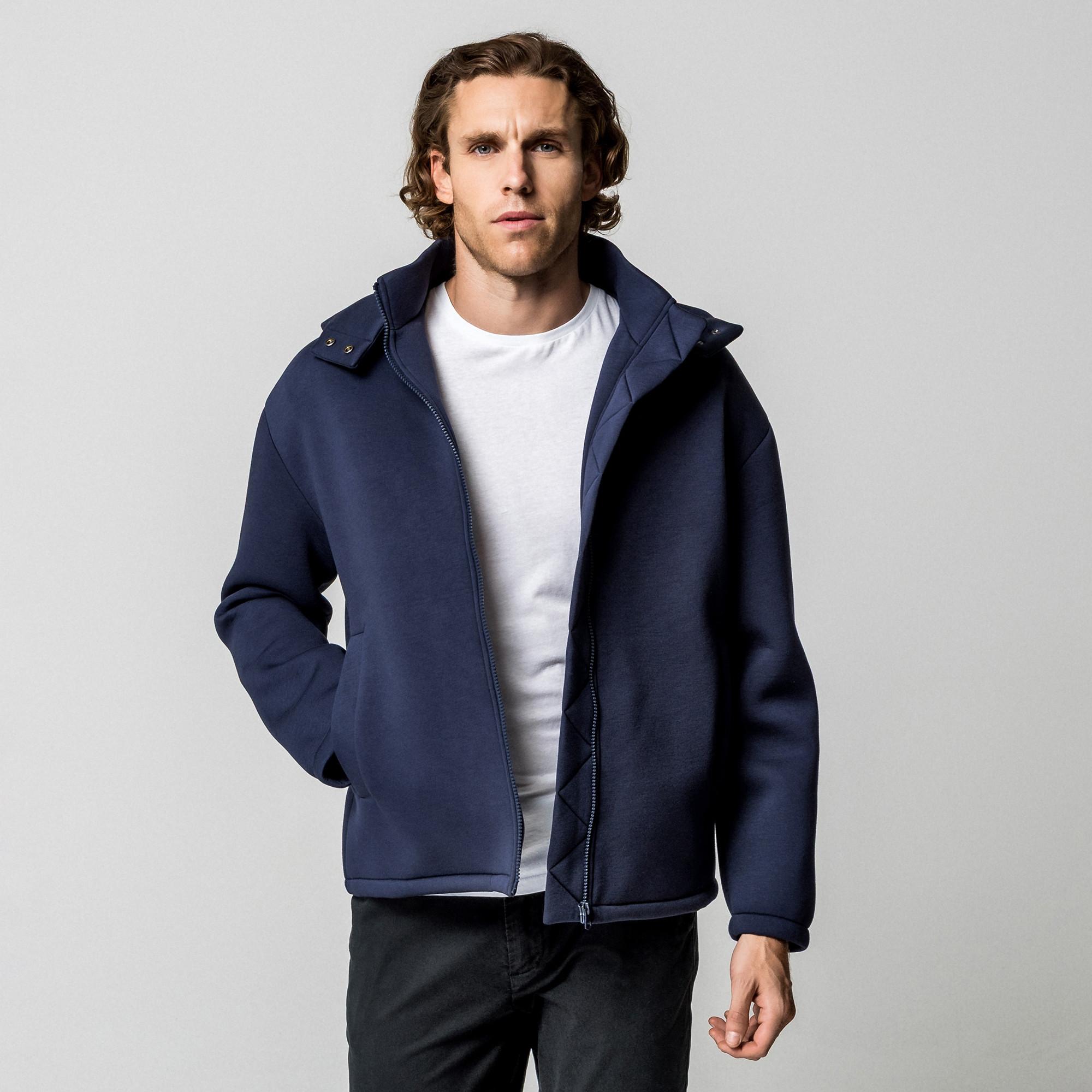 Manor Man Softshell Jacke mit abnehmbarer Kapuze  