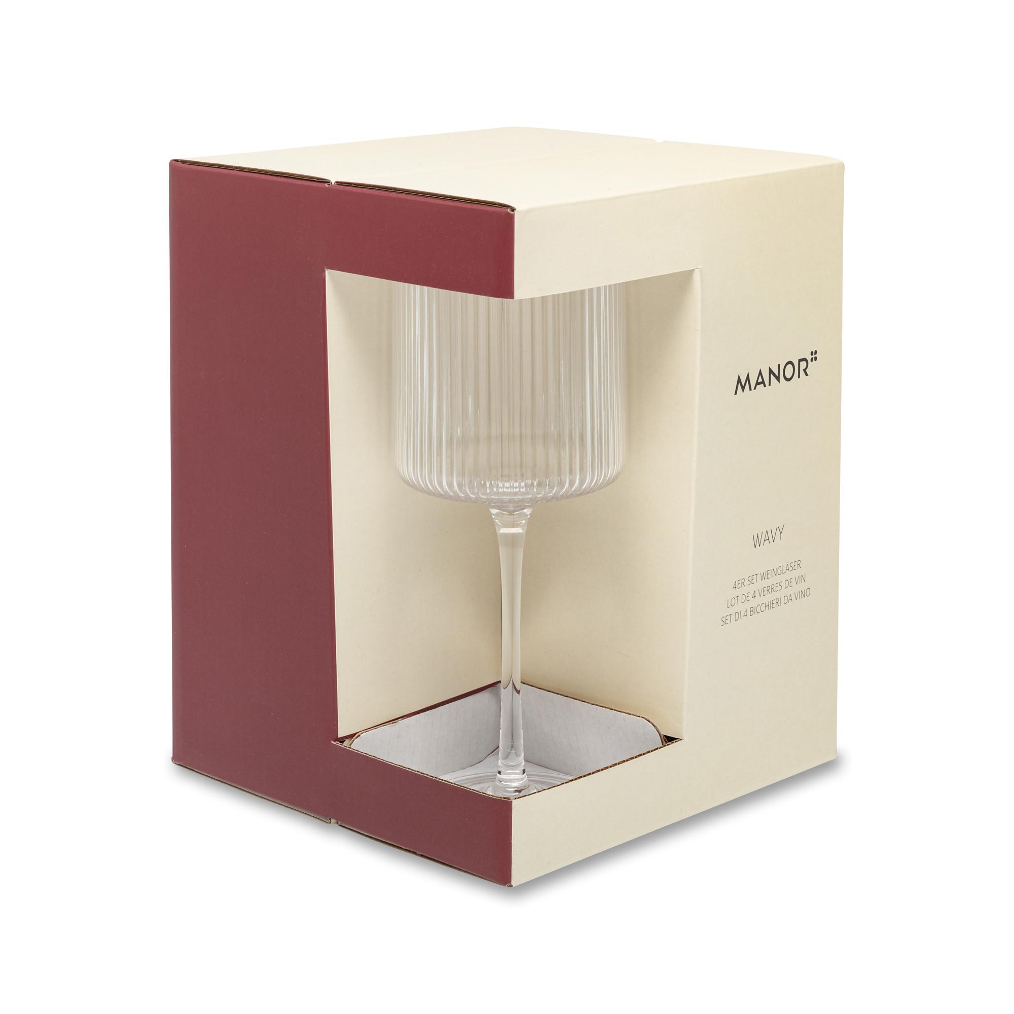 Manor Weinglas, 4 Stück Wavy 