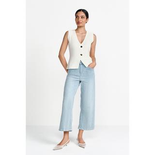 Rich & Royal Jeans Wide Leg Vita Alta  