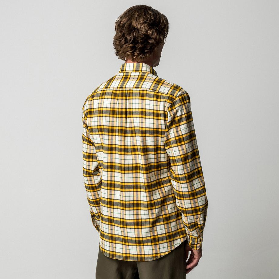 Manor Man Chemise Flanelle Manches Longues à Carreaux  