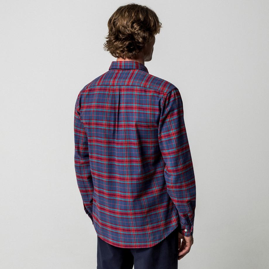 Manor Man Camicia Flanella Maniche Lunghe a Quadri  